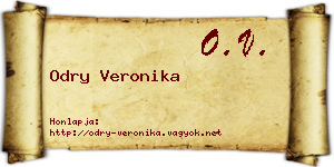 Odry Veronika névjegykártya